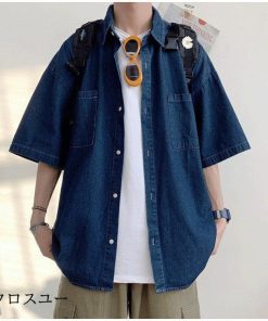 カジュアルシャツ 半袖 20代 オシャレ ストライプシャツ 紳士服　 半袖シャツ ビジネス ボタンダウンシャツ 夏 30代 メンズ * ジャージ、スウェットトップス