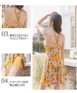 レディース ビーチウェア 水泳服 ワンピース水着 水着 ワンピース スイムウェア 花柄 ビキニ リゾート おしゃれ カップ付き 体型カバー * ワンピース