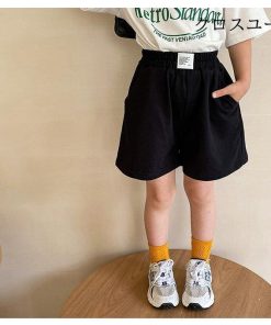 ハーフパンツ 子ども 半ズボン 夏 パンツ ゆったり ユニセックス ショートパンツ キッズ 短パン 薄手 サマーパンツ ワイドパンツ ジュニア 五分丈 * パーカー