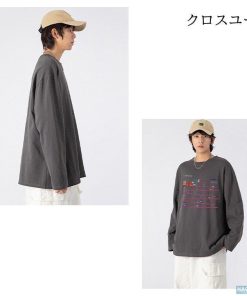 カットソー 長袖 メンズ プリント ティーシャツ 秋 Tシャツ 大きいサイズ 春 綿 ロンT ファッション * 長袖