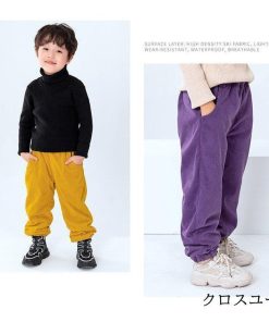 パンツ 子供服 秋冬 ボトムス ロング 美脚 韓国風 裏起毛 おしゃれ 新作 ロング 厚手 あったか ズボン ゆったり * 長ズボン、ロングパンツ