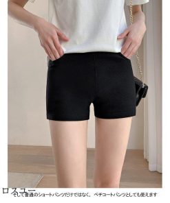 ハイウエスト パンツ ペチコートパンツ ショート丈 ストレッチ 夏 ヒップアップ 着痩せ 短パン インナーパンツ ショートパンツ レディース * ショートパンツ