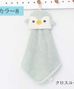 ループ付きタオル 同色2枚セット おしゃれ 刺繍 動物 アニマル パイル  ハンドタオル 手拭き 洗面所 キッチン 保育園 幼稚園 タオル ふわふわ やわらか キッズ * ハンカチ、ミニタオル