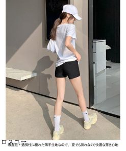 ハイウエスト パンツ ペチコートパンツ ショート丈 ストレッチ 夏 ヒップアップ 着痩せ 短パン インナーパンツ ショートパンツ レディース * ショートパンツ