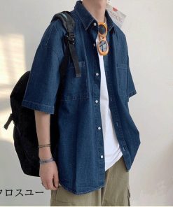 カジュアルシャツ 半袖 20代 オシャレ ストライプシャツ 紳士服　 半袖シャツ ビジネス ボタンダウンシャツ 夏 30代 メンズ * ジャージ、スウェットトップス