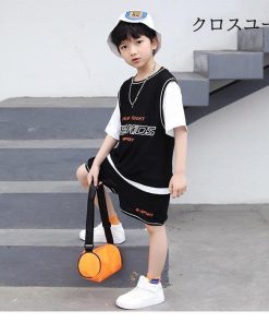 2点セット Tシャツ 快適 半ズボン 夏Tシャツ 男の子 ショートパンツ ジュニア 上下セット 偽二枚 子供 半袖Tシャツ ハーフパンツ 男児 * 長ズボン、ロングパンツ