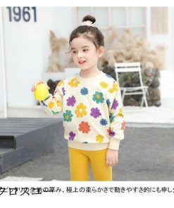 キッズ カジュアルトップス 女児 スウェットトレーナー 花柄 長袖 スウェット 女の子 トップス 子ども 子供 トレーナー クルーネック * トレーナー