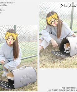 ペットバッグ 便利 小犬 ソフトキャリー おでかけ ネコ 全5色 折り畳みキャリーケース リングバッグ 折りたたみソフトキャリー キャリーバッグ 小型 * キャリーバッグ