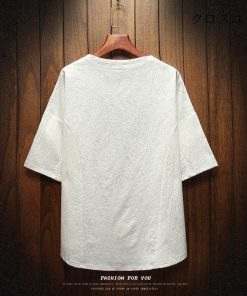 七分丈Tシャツ 大きいサイズ カットソー 五分袖  バック長め ビッグT 夏 メンズ 五分丈 七分袖Tシャツ ティーシャツ シンプル * 五分、七分袖