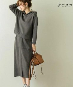 レディース セットアップ 秋服 2021 秋冬 30代 40代 50代 トップス パンツ 無地 上下セット きれいめ ファッション ゆったり通勤 OL 卒園式 卒業式 入学式 * セットアップ