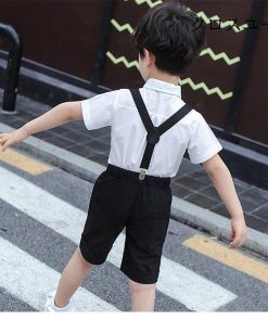 子供 スーツ 男の子 フォーマルセット 半袖シャツ 半ズボン 男児 子供服 セレモニー 夏 キッズ 4点セット フォーマルスーツ ワイシャツ 半袖 * スーツ、ブレザー