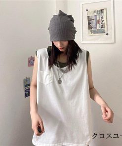 Tシャツ レディース トップス 40代 ベスト 綿 白 ニット 春夏 カットソー 新作 大きいサイズ シンプル UVカット 韓国風 30代 おしゃれ かわいい 20代 40代 * ノースリーブ