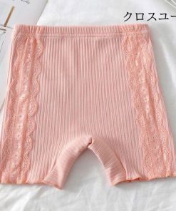 女児 ショートパンツ パンティー 綿混 ボックスショーツ レース パンチラ防止 3分丈 女の子 コットン リボンショーツ リボン ショーツ * ショーツ