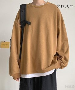 メンズ 無地 春秋 重ね風 ゆったり 切り替え カラフル インナー カジュアル 長袖ｔシャツ トップス Tシャツ 長袖 * 長袖