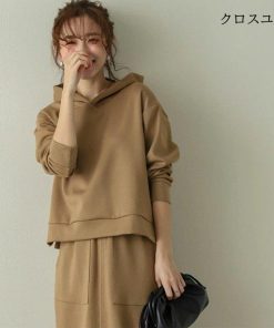 レディース セットアップ 秋服 2021 秋冬 30代 40代 50代 トップス パンツ 無地 上下セット きれいめ ファッション ゆったり通勤 OL 卒園式 卒業式 入学式 * セットアップ