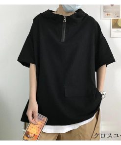 Tシャツ レディース メンズ 夏 半袖 パーカー フード付き カットソー おしゃれ 薄地 ゆったり トップス カップル ファッション 半袖Tシャツ 男女兼用 * 半袖