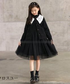 子供ドレス キッズワンピース スーツ フォーマル 女の子 2点セット 長袖 子供服 春秋 ジュニア おしゃれ 入学式 卒業式 発表会 結婚式 新作 140 春物 130 120 * スーツ、ブレザー