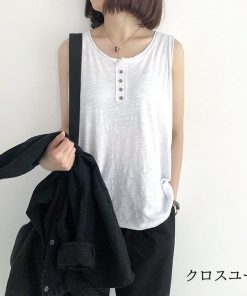 Tシャツ 袖なし ベスト Tシャツ レディース 綿 ベーシック シンプル 白 黒 UV対策 カットソー 新作 20代 30代 40代 * ノースリーブ