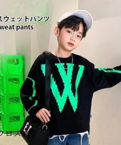 オーバーサイズ 長袖Tシャツ ドロップショルダー 子ども 男児 男の子 トレーナー スウェットトレーナー カットソー クルーネック * トレーナー