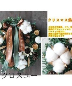 クリスマス飾り 30CM クリスマスツリー オーナメント ナチュラル リース ドア 玄関 庭園 部屋 壁飾り ガーランド 新年飾り おしゃれ 松かさ * リース