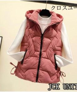 中綿ベスト あったか 秋冬服 レディース 防寒 軽量 アウター ダウンベスト ジャケット 防風 ポケット付き * ダウンベスト