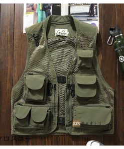 ベスト お釣り アウトドアウェア メッシュベスト フィッシングベスト カメラマン メンズ トップス 登山服 * フィッシングベスト