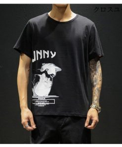 Tシャツメンズ 猫柄 半袖Tシャツ 綿 動物柄 白Tシャツ 春 夏 コットンtシャツ オシャレ ブルオーバ 速乾 学生 20代30代 大人 お兄系 男子 * 半袖