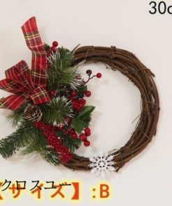 クリスマス飾り 30CM クリスマスツリー オーナメント ナチュラル リース ドア 玄関 庭園 部屋 壁飾り 新年飾り 松かさ おしゃれ ガーランド * リース