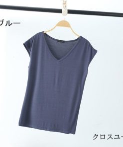 Tシャツ レディース トップス 40代 半袖 綿 白 ニット 春夏 カットソー 新作 大きいサイズ Vネック UVカット 韓国風 かわいい 40代 20代 おしゃれ 30代 * ノースリーブ