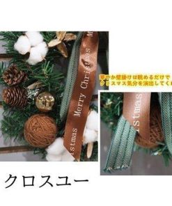 クリスマス飾り 30CM クリスマスツリー オーナメント ナチュラル リース ドア 玄関 庭園 部屋 壁飾り ガーランド 新年飾り おしゃれ 松かさ * リース