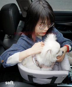 ドライブベット 犬ベッド 犬用 猫用 車載 ペットベッド 肘掛け ストライプ ペットソファー 車用シート ドライブボックス 旅行 飛出し防止 6kgまで ドライブ用品 * ドライブ用品