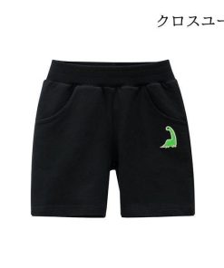 恐竜 五分丈 半ズボン ジャージパンツ ショートパンツ パッチワーク 短パン 男の子 キッズ スウェットパンツ 夏 ハーフパンツ 子供 男児 * 半ズボン、ハーフパンツ