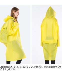 ユニセックス 撥水 レディース 雨具 レインポンチョ レインウェア 雨合羽 レインコート 大人 フード付き バックパックポジション メンズ * レインコート、レインウエア