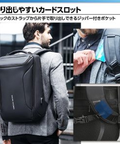 ビジネスバック ビジネスリュック  30L 大容量 薄型 防水 PCリュック 出張 ウォーキング 通勤 通学 メンズ 斜め掛け 防水 Usbポート ジッパー * ビジネスリュック