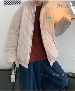 チェック 保温 冬服 ログ 中綿ジャケット 裏側ポケット ダウンジャケット 防寒 中綿コート メンズ 冬 無地 * 中綿ジャケット