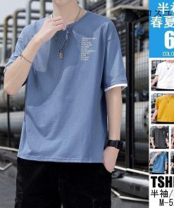 大きいサイズ ブルオーバ 夏 涼しい レヤード Tシャツメンズ 半袖ｔシャツ トップス * 半袖