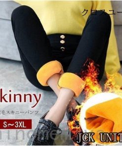 暖 裏起毛チノパン チノパン パンツ レディース フリース 裏起毛 スキニーパンツ ボトムス レギパン ストレッチ ロング丈 * スキニー、レギパン