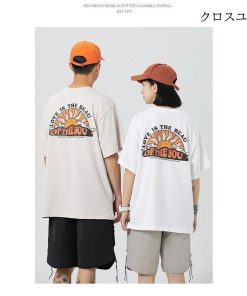 Tシャツ メンズ オシャレ 太陽柄 カジュアルTシャツ 綿 ゆったり 夏 春 秋 半袖tシャツ 男女兼用 2022新作 クルーネック プリント 40代 白Tシャツ 速乾 * 五分、七分袖