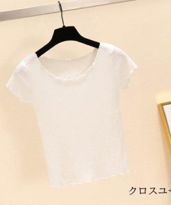 Tシャツ レディース きれいめ 40代 春夏 上品 半袖 Tシャツ ブラウス トップス 薄手 ニット オシャレ カジュアル 韓国風 Tシャツ 30代 ゆったり 50代 * 半袖