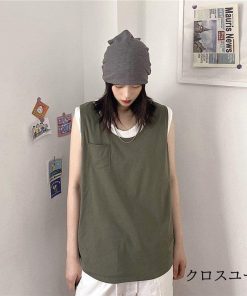 Tシャツ レディース トップス 40代 ベスト 綿 白 ニット 春夏 カットソー 新作 大きいサイズ シンプル UVカット 韓国風 30代 おしゃれ かわいい 20代 40代 * ノースリーブ