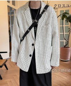 アウター ビジネスジャケット ジャケット 紳士服 韓国風 大きいサイズ テーラードジャケット 春秋 チェック柄 メンズ * テーラード、ブレザー