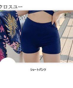 レディース ビキニ 体型カバー 胸パッド付き ワイヤー無し 水着 水泳服 タンキニ パレオ リゾート ３点セット ビーチウェア スイムウェア * タンキニ