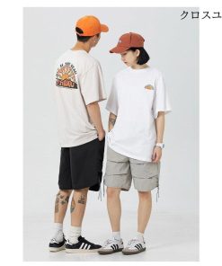 Tシャツ メンズ オシャレ 太陽柄 カジュアルTシャツ 綿 ゆったり 夏 春 秋 半袖tシャツ 男女兼用 2022新作 クルーネック プリント 40代 白Tシャツ 速乾 * 五分、七分袖