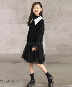 子供ドレス キッズワンピース スーツ フォーマル 女の子 2点セット 長袖 子供服 春秋 ジュニア おしゃれ 入学式 卒業式 発表会 結婚式 新作 140 春物 130 120 * スーツ、ブレザー