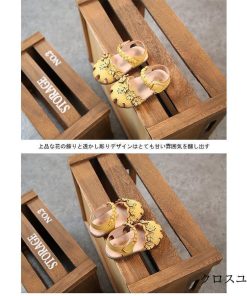 女児 サンダル PU ジュニア ストラップサンダル 花柄 マジックテープ キッズ シューズ 夏物 可愛い PUサンダル 子供用 女の子 靴 オシャレ * サンダル