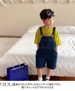 デニムサロペット かわいい 夏 オーバーオール デニムオーバーオール 男の子 子供 ハーフパンツ 短パン サロペット デニム 男児 * オーバーオール